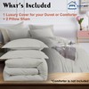 SLEEP-NEST Hotel Luxury Duvet Cover King Size 104"x90", 3 Piece