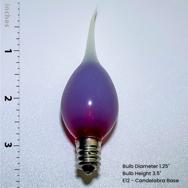 Royal Designs, Inc. Transparent Silicone Dipped Filament LED Bulb, 1-Watt