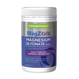 Vitaceuticals MagZorb Magnesium Glycinate 500mg - 100 Capsules Vegan & Gluten Free