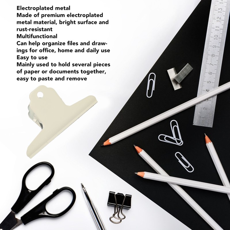 10Pcs Hinge Clips Large Metal Hinge Binder Clips for Paper