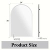 Frameless Arched Mirror, 24"x36" Beveled Bathroom Vanity Mirrors