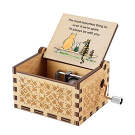 Yesnote Music Box Gift for Friend Sister - Pooh Gifts Christmas Anniversary Birthday Long Distance Friendship Gift for BFF Sisters Engraved with I’ll Always Be with You Play You are My Sunshine