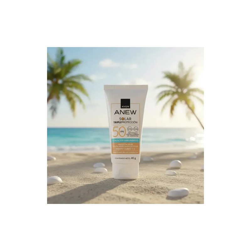 Anew Tripleproteccion Solar Facial Medioclaro 2.5 Fps50 Avon