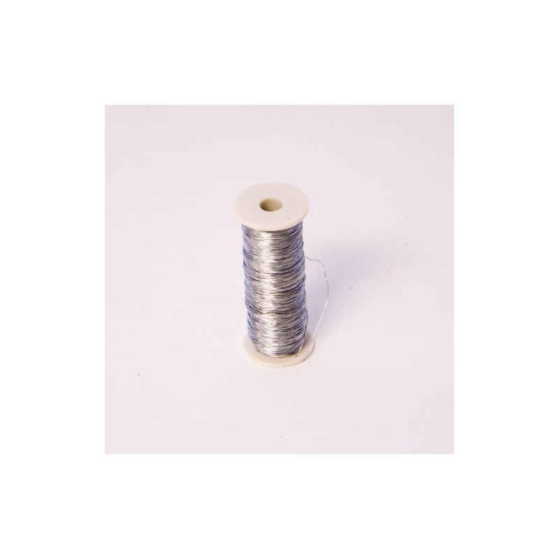 Thin Silver Reel Wire for Floristry & Flower Arranging Roll