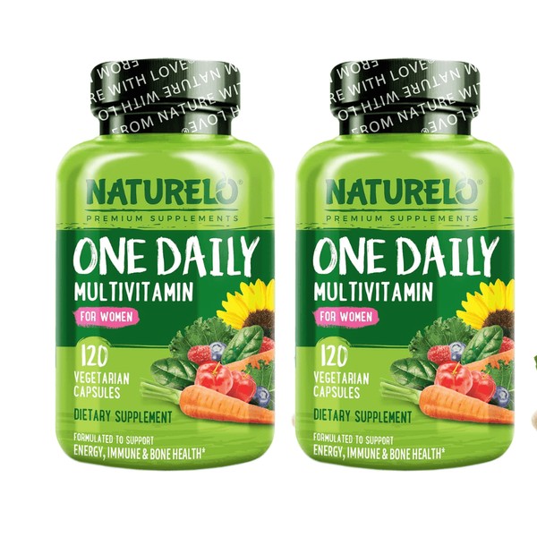 Naturero One Daily Women&#39;s Multivitamin 120 Capsules / 네이처로 원 데일리 여성용 종합비타민 120캡슐X2, 120 캡슐(1팩)X2, 120개, 2개