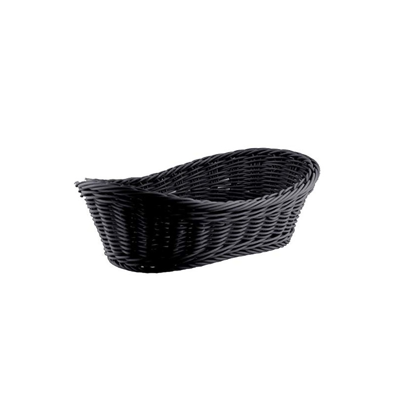 Nagao Basket, Washable Fruit Basket, Boat Type, Black, 30 cm,