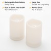 NURADA Large Outdoor Solar Candles Waterproof - 6" x 4"