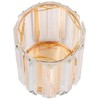 Cosmetic Brush Holder Transparent Glass Round Decorative Desktop Pen Storage