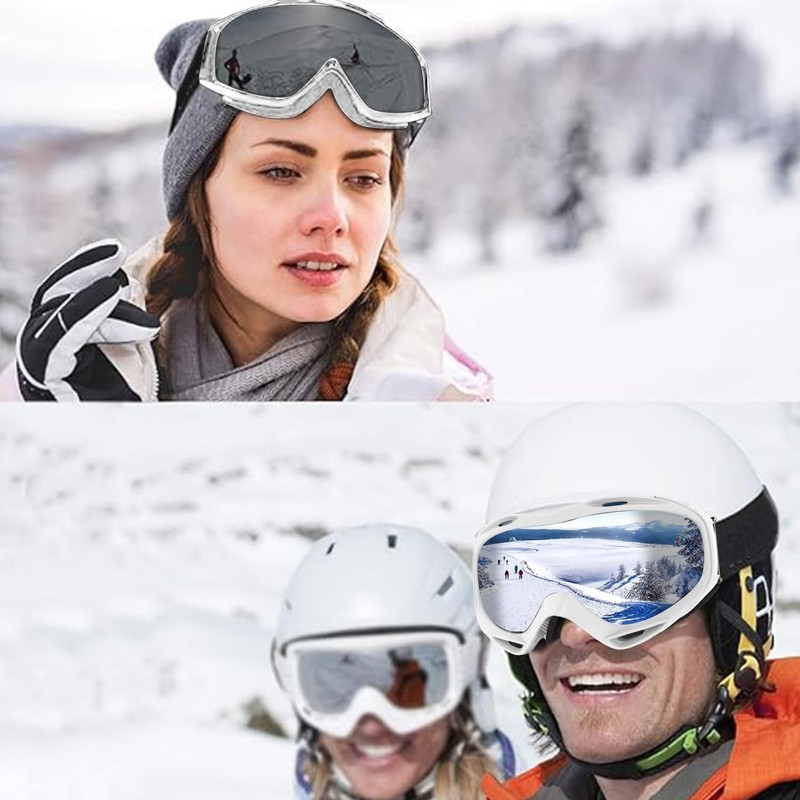 LOVJOYSE Ski Goggles, OTG Ski Goggles, Over Glasses Ski/Snowboard Goggles