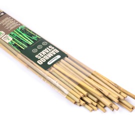 Cambaverd Natural Bamboo Stakes 6ft (180cm), Eco-Friendly Support for Potted and Climbing Plants - Pack of 20 Stakes