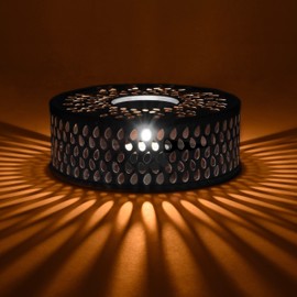 Creano Black Tea Pot Warmer - Made of Stainless Steel with Tea Light Holder - Tea Warmer, Coffee Warmer, Tea Light - Stable Does Not Rattle - Suitable for All Teapots