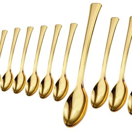 Exquisite Mini Forks For Desserts - Bulk Pack Of 100 Mini Gold Dessert Forks – Disposable 4.5 Inch Plastic Appetizer Forks - Real Flatware - Miniature Gold Forks Disposable - Bpa Free - Food Safe