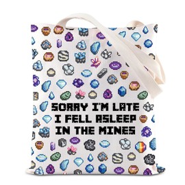 Cosplay Game Fans Gift Gamer Merchandise Tote Bag Video Game Inspired Gift Farming Country Adventure Gaming Handle Bag (Asleep mines tote)