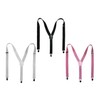 CTM Women's Elastic Glitter Clip-End Braces, Black