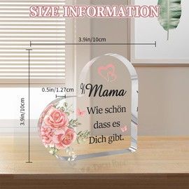Muttertagsgeschenk für Mama Geschenke für Mama Zum Geburtstag Muttertag Geschenk Acryl Dekoration Mutter Geschenk Geburtstagsgeschenk für Mama Mütter Besondere Geschenke Mama Geschenk Muttertag