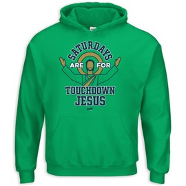 Smack Apparel Saturdays Hoodie for Notre Dame College Fans (SM-5XL) (Irish Green Hoodie, 4X-Large)