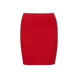 Conta Women's Cotton and Elastane Tube Skirt, Multifunctional Skirt, Top, Shirt Extension or Kidney Warmer, Perfect Comfort, Size S - XXL, red