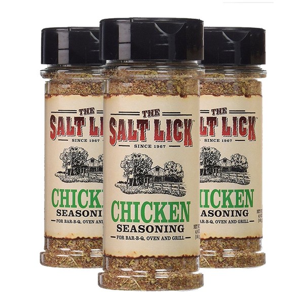 The Salt Lick Seasoning 4-5oz Bottle (Pack of 3) Select Flavor Below) (Chicken 4oz)