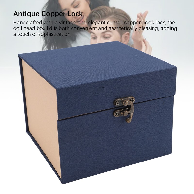 Ball Jointed Doll Head Storage Case Linen Fabric Protective Carrying