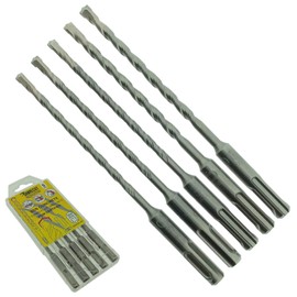5 x SabreCut SDSAK2 5mm 5.5mm 6mm 6.5mm x 160mm PGM Approved SDS Plus Drill Bit Mix Kit For Stone Concrete Brick