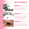 False Eyelashes Clear Band Natural Look Faux Mink Lashes Wispy