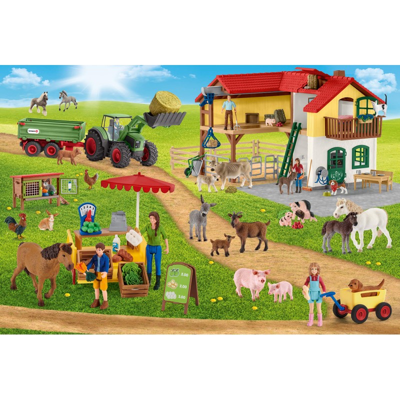 Schmidt CGS_56404 The Farmers' Market (100 Pieces) Including Puzzle, Multi-Coloured