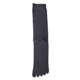 奈良県靴下工業協同組合 Fresh Cotton Toe Socks, 100% Cotton on Skin Contact Area, Non Slip Grip, 25-27cm, Made in Japan, Charcoal, 7-9