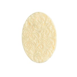  Lotion Bar 2 oz Handmade, Use for Massage or Daily Skin Moisturizing, Customize With Optional FREE Additives, Oval Shaped Floral Design (Vanilla Mint)