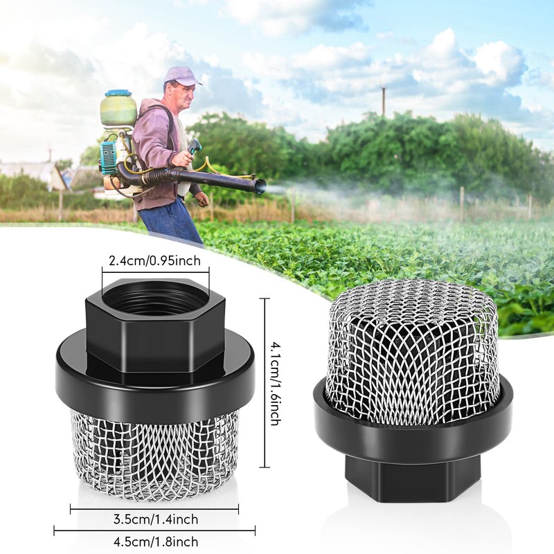 Nuanchu 2 Pcs Hose Inlet Strainer Filter Suction Strainer Garden