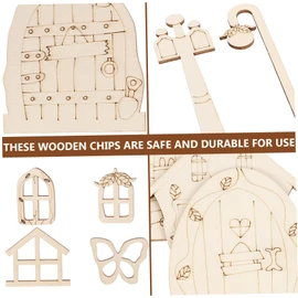 VILLFUL 48pcs Unfinished Wooden Window Slices Versatile DIY Wood Cutouts for Crafting Home Decoration and Party Supplies for Christmas Weddings Birthdays