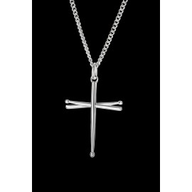 Shields of Strength Women's Drum Sticks Cross Necklace-Psalm 101:1 - 20 Inch Chain