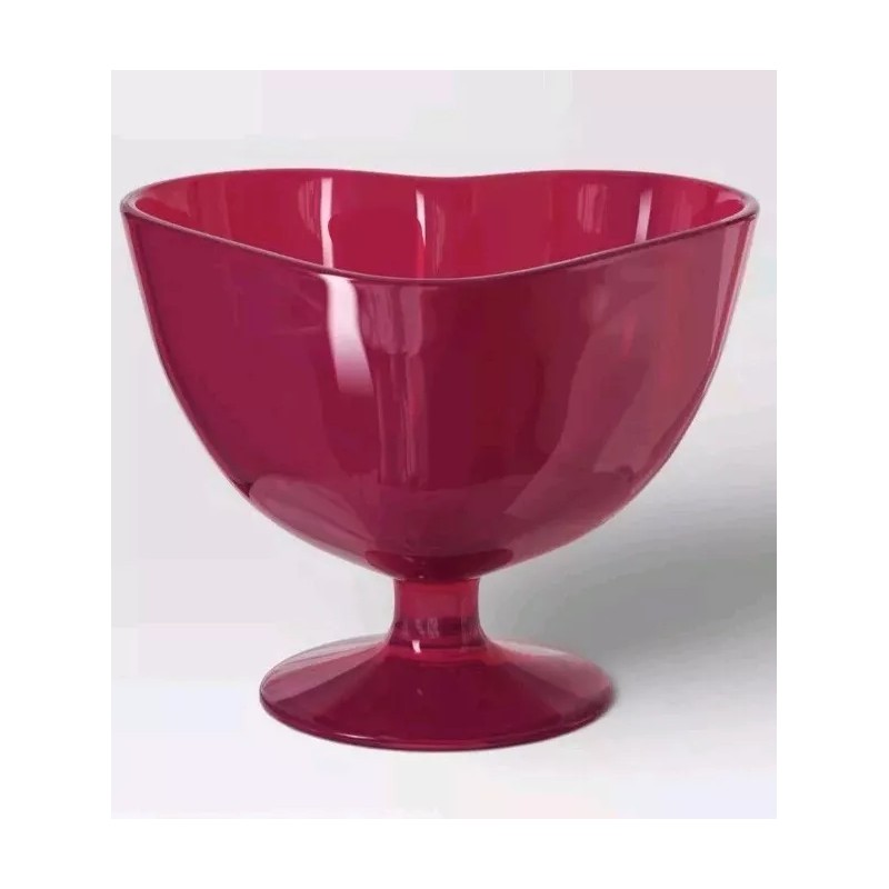 Target 2 Target 6oz Valentine Pink Plastic Figural Heart Dessert