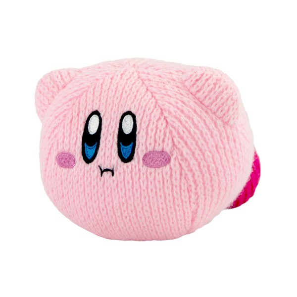 TOMY Nuiguru Knit Kirby Plush - Waving Kirby Plushie -