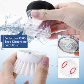 Palm Brush Refills for OXO Good Grips Soap Dispensing Dish Brush - 8 Pack Cleaning Replacement Brush Head for OXO Palm Brush(White)