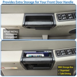 Fgtagtal Fit for 2003-2007 Hummer H2 Door Side Storage Box, Car Door Side Insert Organizer Box Tray, ABS Front Door Storage Pockets Accessories, 2PCS