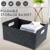 3Pcs Felt Storage Baskets, Large Capacity Felt Bins Foldable Felt