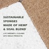 Isshah Plant-Based Kitchen Sponges - Natural, Eco-Friendly, Biodegradable Sisal Hemp