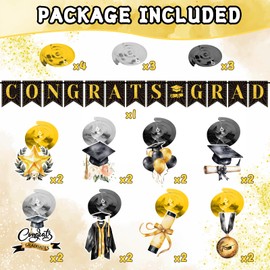 FRIDAY NIGHT Graduation Hanging Decorations Congrats Grad Banner Hanging Swirls Decor 27PCS Watercolor College High School Graduation Party Supplies