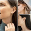 6 Pairs 925 Sterling Silver Pearl Stud Earrings Set Hypoallergenic