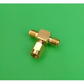 DLS (1 PC) SMA Male to Double Female T type RF Connector - USA Seller