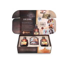 Michele Foods 40th Anniversary Box | Variety Pack with Butter Pecan Syrup, Maple Cream Syrup, and Gourmet Buttermilk Pancake & Waffle Mix, Recipe Book | Good Over Everything!