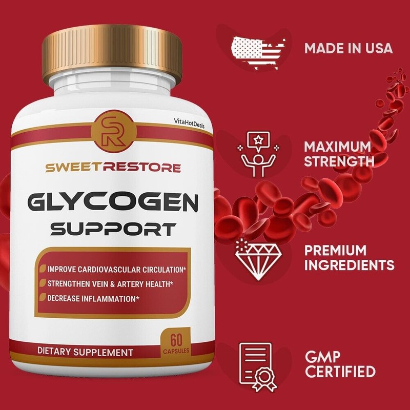 Sweet Restore Glycogen Support Capsules, Max Strength Glyco Pills (2
