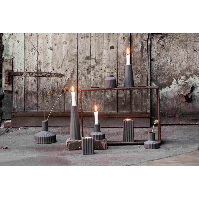 Samset Large Dark Grey Ceramic Vase