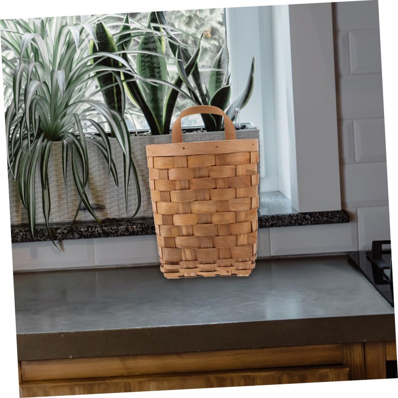 FUNOMOCYA Woven Wall Hanging Storage Baskets Natural Organizer for Kitchen