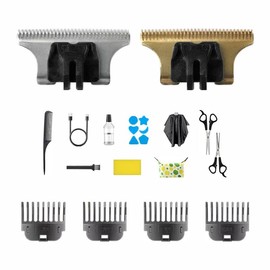 AHUKARUR Electric Professional Hair Clipper and Shaving kit （Rubber Black Hair and Shaving Set）