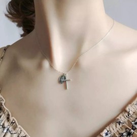 Unbranded Dainty Cross & Virgin Mary Necklace • Minimalist Necklace •Women gift  Kids Gift