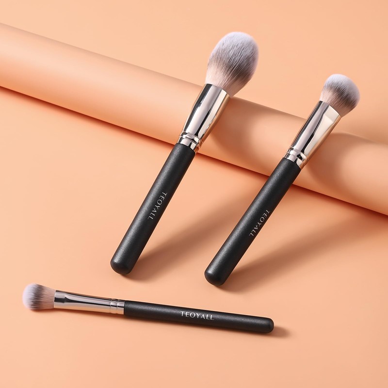TEOYALL Domed Cheek Brush, Medium Precision Blush Brush, Dense Synthetic