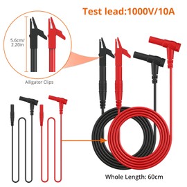 Proster Multimeter Test Leads Set - 24 in 1 Test Leads kit with Replaceable Gold-Plated Multimeter Probes Test Leads Male & Female Test Hooks U Plugs Crocodile Clips for Multimeter Clamp Meter