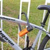INTEKIN Bike U Lock, 16mm U-Shape, Orange, Key Lock, 2-in-1