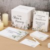 64 Pcs Floral Guest Book Set for Funeral Memorial Services,
